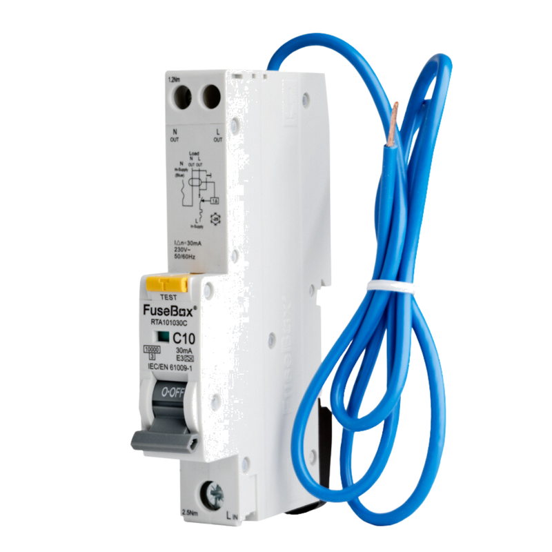 Fusebox - 10A 10kA 30mA C Curve Type A RCBO RTA101030C