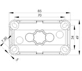 Wiska - COMBI 206 WH (WHITE), 3 x WAGO 221-413 Junction Box - 10109902