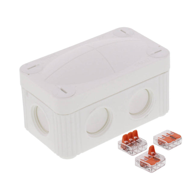 Wiska - COMBI 206 WH (WHITE), 3 x WAGO 221-413 Junction Box - 10109902