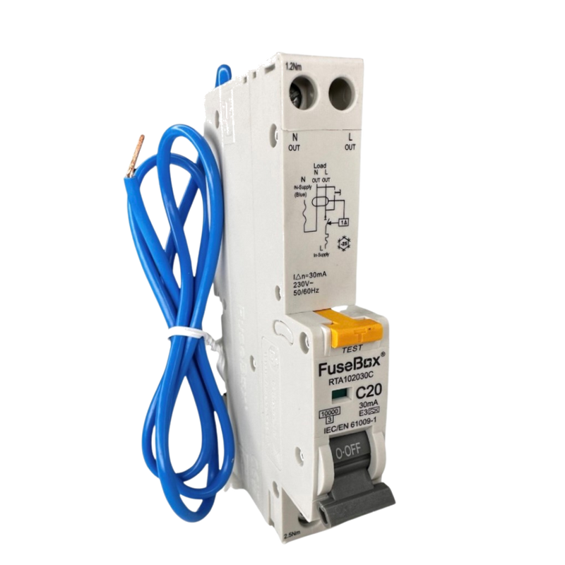 Fusebox - 20A 10kA 30mA C Curve Type A RCBO RTA102030C