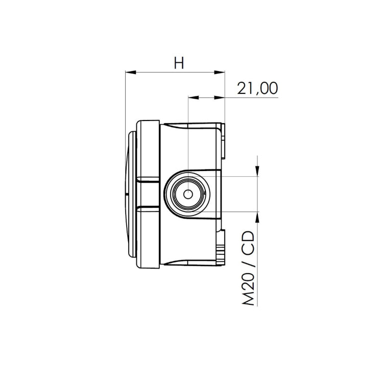 Wiska - COMBI 304 LG (LIGHT GREY), 3 x WAGO 221-413 Junction Box - 10110635