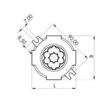 Wiska - COMBI 304 WH (WHITE), 3 x WAGO 221-413 Junction Box - 10110637