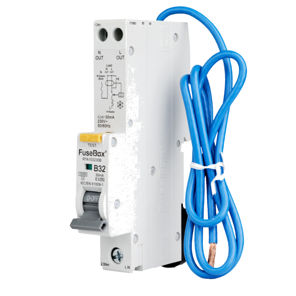 Fusebox - 32A 10kA 30mA B Curve Type A RCBO RTA103230B
