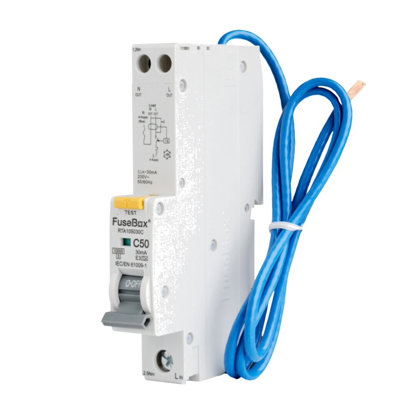 Fusebox - 50A 10kA 30mA C Curve Type A RCBO RTA105030C