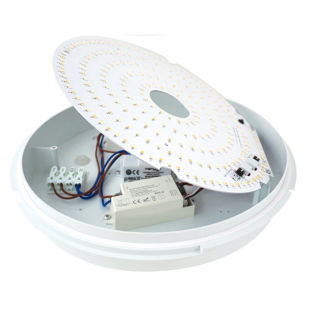 Selectric - ATOM-X-PRO-2 - Wattage and CCT Adjustable IP65 Circular LED Bulkhead with Sensor