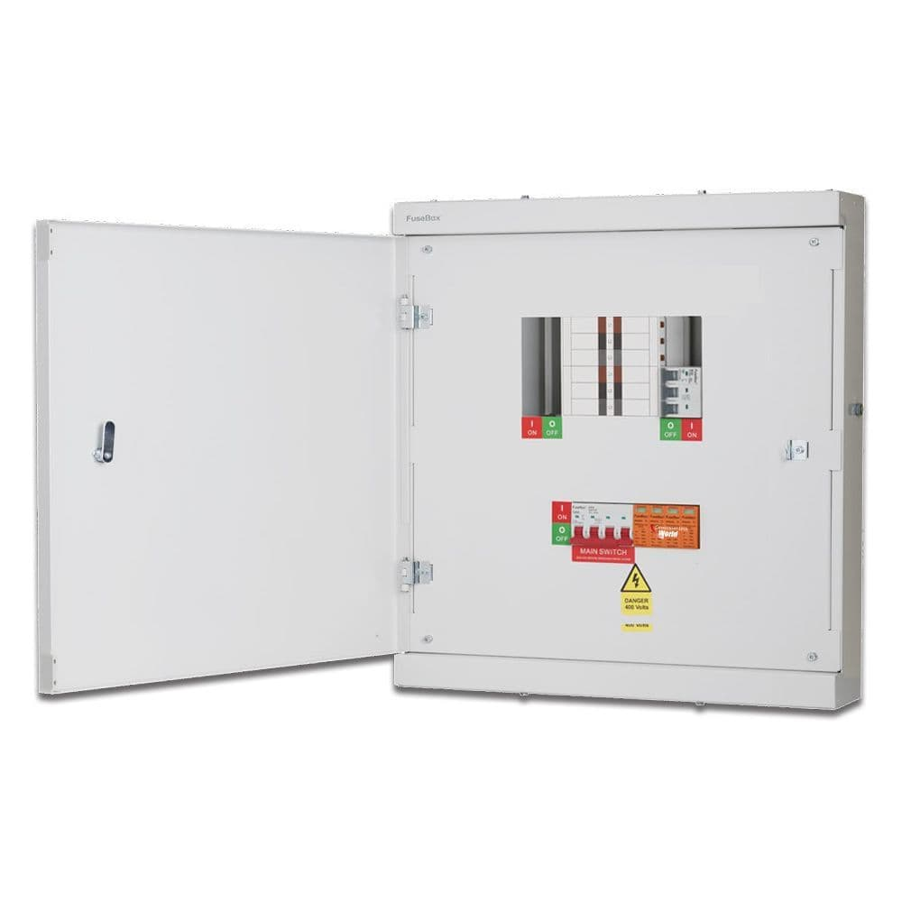 FuseBox - 3 Way T2 SPD 125A 4P TPN Board Main Switch TPN03FBX