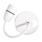 Selectric - White 89mm Pre-Wired Bayonet Fitting Lampholder 6 Inch Flex T2 Ceiling Rose LG1735/FL/6T2