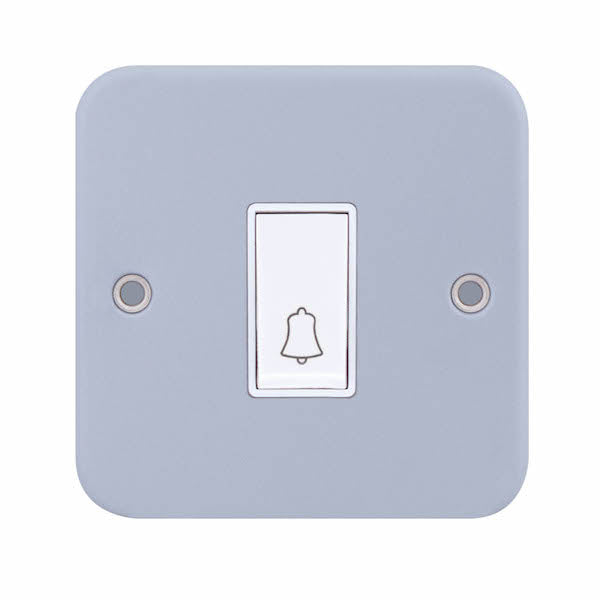 Selectric - LG205MB - 10A Plate Switch Metal Clad - 1 Gang Push Switch "BELL" - X-Rated