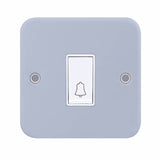 Selectric - LG205MB - 10A Plate Switch Metal Clad - 1 Gang Push Switch "BELL" - X-Rated