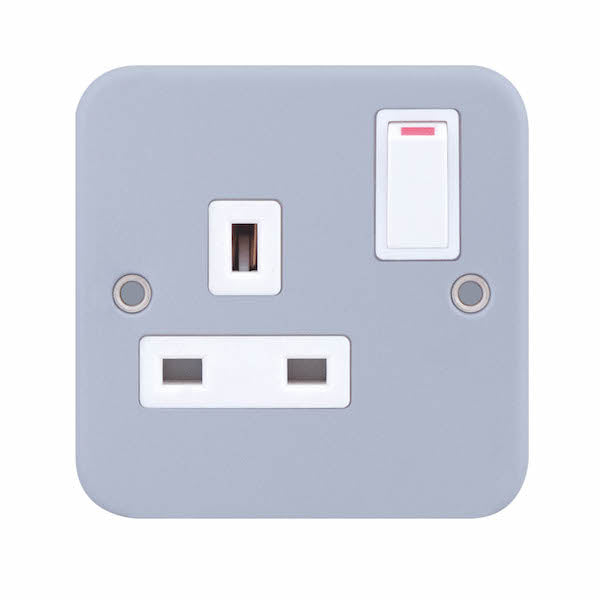 Selectric - LG9097MB - 13A Socket Outlet Metal Clad - 1 Gang Switched DP