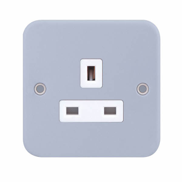 Selectric - LG9143MB - 13A Socket Outlet Metal Clad - 1 Gang Unswitched