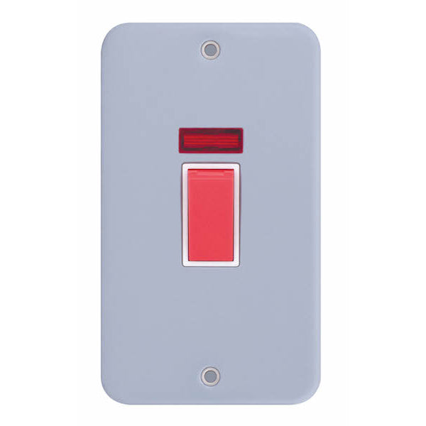 Selectric - LG952NMB - 45A DP Switch Metal Clad - 2 Gang with Neon