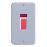 Selectric - LG952NMB - 45A DP Switch Metal Clad - 2 Gang with Neon