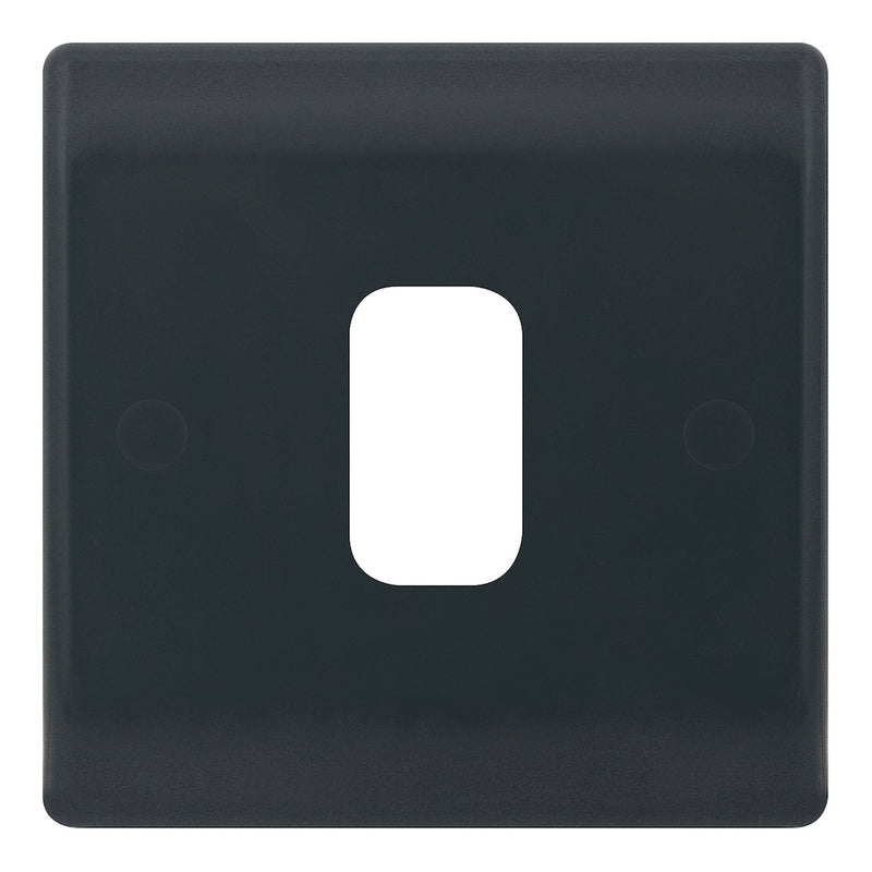 Selectric - Part M Smooth Grey 1 Aperture Modular Plate SSL611