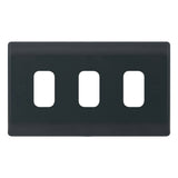 Selectric - Part M Smooth Grey 3 Aperture Modular Plate SSL613