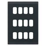 Selectric - Part M Smooth Grey 12 Aperture Modular Plate SSL617
