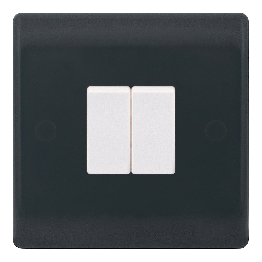 Selectric - SSL619 - 10A Plate Switch - 2 Gang 2 Way - Part M