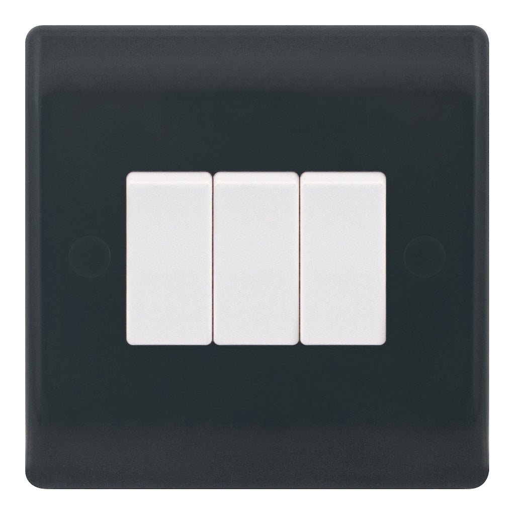 Selectric - SSL620 - 10A Plate Switch - 3 Gang 2 Way - Part M