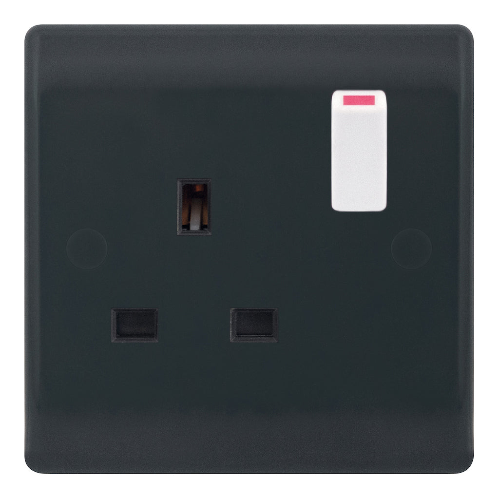 Selectric - SSL624 - 13A Socket Outlet - 1 Gang Switched DP - Part M