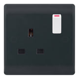 Selectric - SSL624 - 13A Socket Outlet - 1 Gang Switched DP - Part M