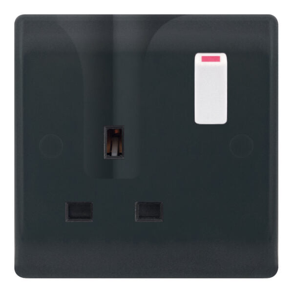 Selectric - SSL641 - 13A Locating Socket Outlet - 1 Gang Switched DP - Part M