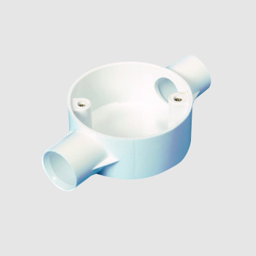 Falcon Trunking - 25mm PVC Conduit 2 Way Through Box White 2S/25