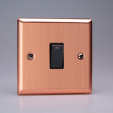 Varilight - Urban Brushed Copper 1 Gang 20A DP Switch + Neon Indicator Light XY20NB.BC
