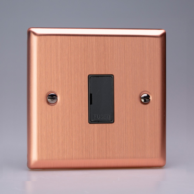 Varilight - Urban Brushed Copper 13A Unswitched Fused Spur  XY6UB.BC