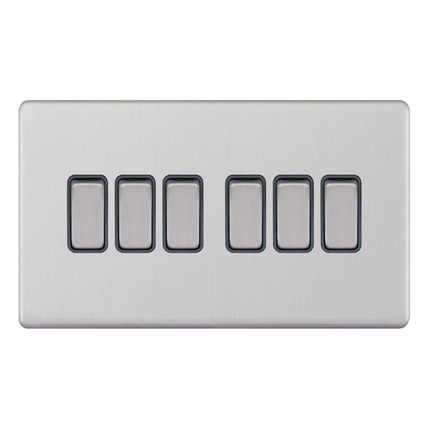 Selectric - Screwless 6 Gang 2 Way Switch 5MPLUS