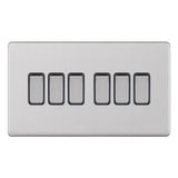 Selectric - Screwless 6 Gang 2 Way Switch 5MPLUS