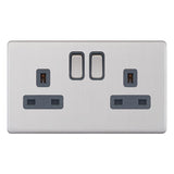 Selectric - Screwless 2 Gang 13A Socket 5MPLUS