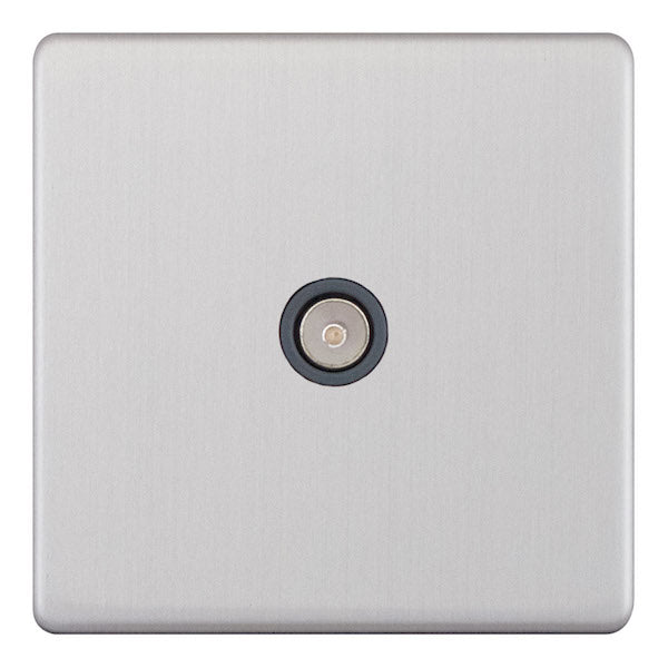Selectric - Screwless 1 Gang TV/FM Coaxial/Aerial Socket 5MPLUS