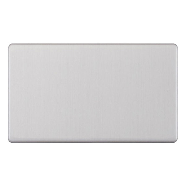 Selectric - 2 Gang Blanking Plate 5MPLUS Satin Chrome