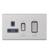 Selectric - Screwless 45 Amp Cooker Unit with 13 Amp Switched Socket - 5MPLUS