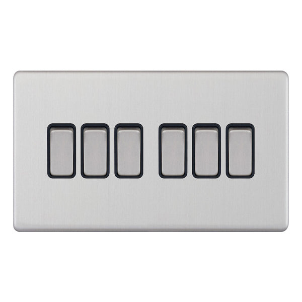 Selectric - Screwless 6 Gang 2 Way Switch 5MPLUS