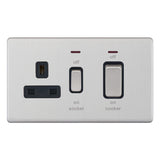 Selectric - Screwless 45 Amp Cooker Unit with 13 Amp Switched Socket & LED Neons - 5MPLUS