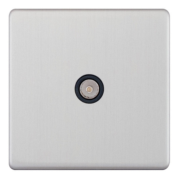 Selectric - Screwless 1 Gang TV/FM Coaxial/Aerial Socket 5MPLUS