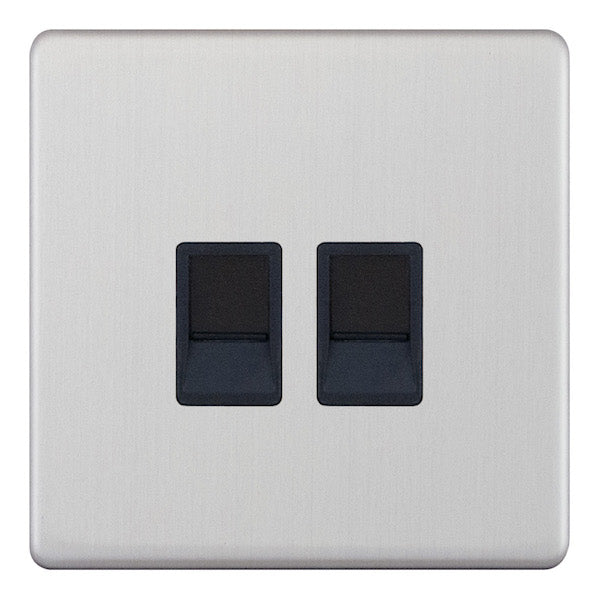Selectric - Screwless 2 Gang RJ45 Data Socket 5MPLUS