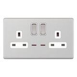 Selectric - Screwless 2 Gang 13A Socket With Neon 5MPLUS