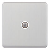 Selectric - Screwless 1 Gang F-Type Satellite Socket + 1 Gang TV Aerial Socket - Isolated 5MPLUS