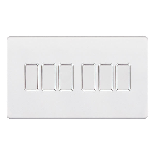 Selectric - Screwless 6 Gang 2 Way Switch 5MPLUS
