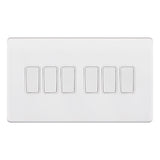 Selectric - Screwless 6 Gang 2 Way Switch 5MPLUS