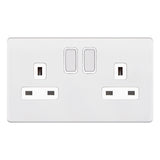 Selectric - Screwless 2 Gang 13A Socket 5MPLUS
