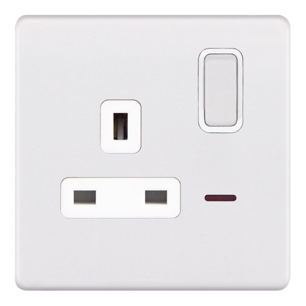 Selectric - Screwless 1 Gang 13A Socket With Neon 5MPLUS