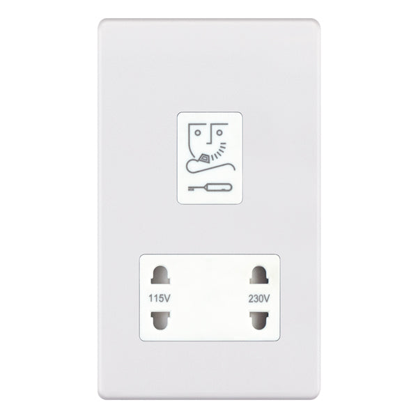 Selectric - Screwless Dual Voltage Shaver Socket – 115V & 230V Output 5MPLUS