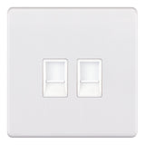 Selectric - Screwless 2 Gang RJ45 Data Socket 5MPLUS
