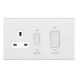 Selectric - Screwless 45 Amp Cooker Unit with 13 Amp Switched Socket - 5MPLUS