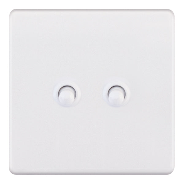 Selectric - Screwless 10A 2 Gang Toggle Switch 5MPLUS