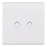 Selectric - Screwless 10A 2 Gang Toggle Switch 5MPLUS