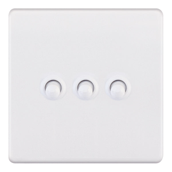 Selectric - Screwless 10A 3 Gang Toggle Switch 5MPLUS